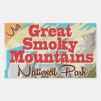 Great Smoky Mountains Travel Poster. Sticker