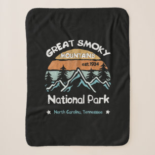 Great Smoky Mountains US National Park Camping Sherpa Blanket