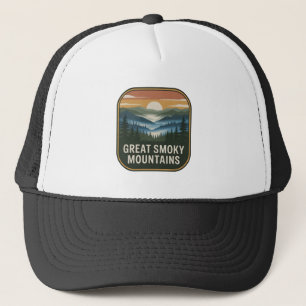Great Smoky Mountains Vintage Park Badge Trucker Hat