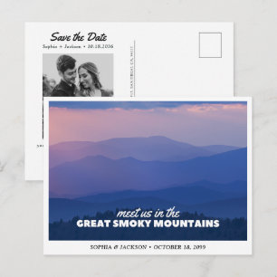 Great Smoky Mountains Wedding Save the Date Postcard