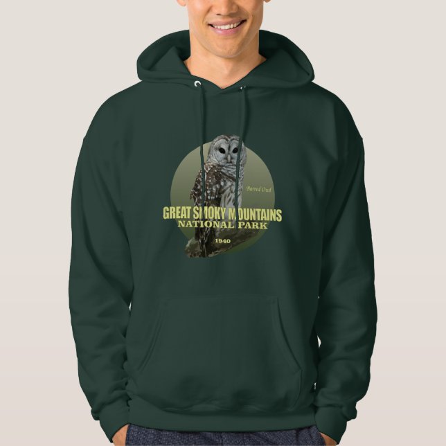 Great Smoky Mtns NP (Barred Owl) WT Hoodie (Front)
