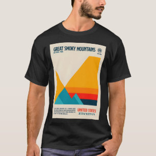 Great Smoky National Park Travel Art T-Shirt
