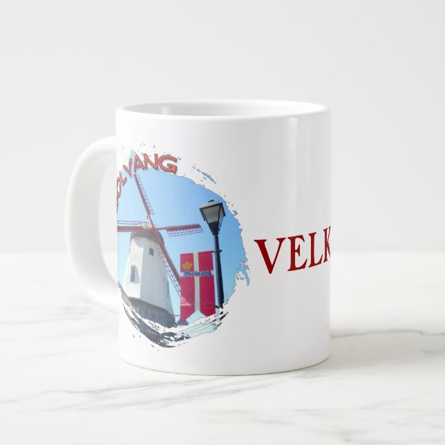Great Solvang Jumbo Mug! Large Coffee Mug (Front Left)