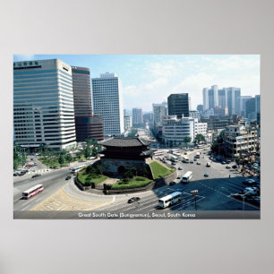 Great South Gate (Sungyemun), Seoul, South Korea Poster