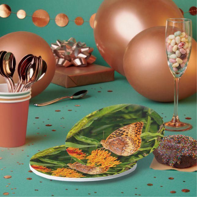 Great-spangled Fritillery Butterfly Paper Plate (Multi)