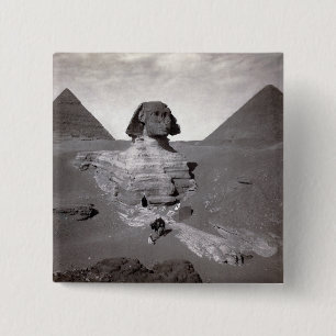 Great Sphinx & Giza Pyramids Necropolis Egypt 2 Inch Square Button