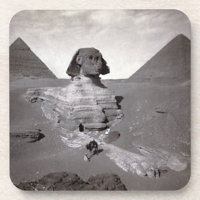 Great Sphinx & Giza Pyramids Necropolis Egypt Coaster (Front)