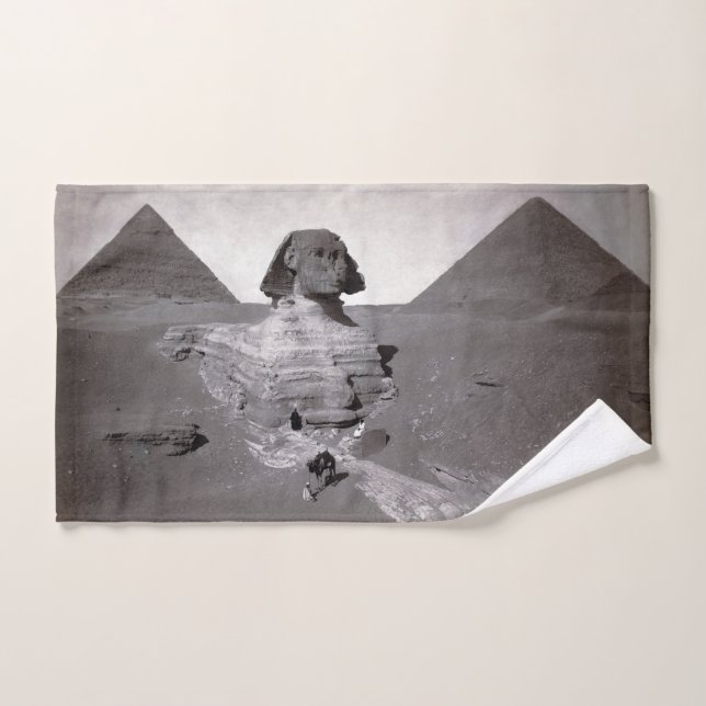 Great Sphinx & Giza Pyramids Necropolis Egypt Hand Towel (Hand Towel)