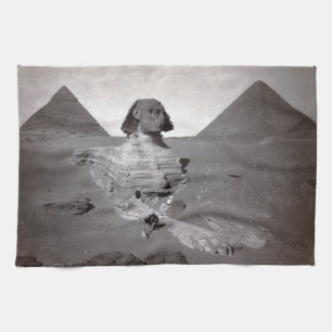 Great Sphinx & Giza Pyramids Necropolis Egypt Kitchen Towel