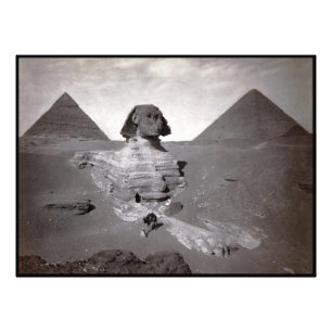 Great Sphinx & Giza Pyramids Necropolis Egypt Photo Print