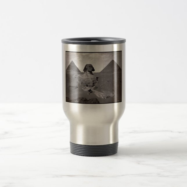Great Sphinx & Giza Pyramids Necropolis Egypt Travel Mug (Center)