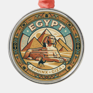 Great Sphinx of Giza Egypt Metal Ornament