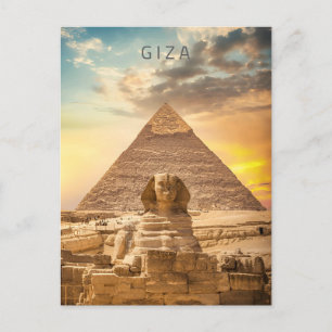 Great sphinx of giza Egypt vintage Middle east Postcard
