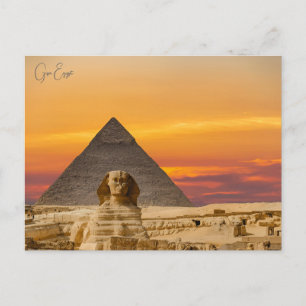Great sphinx of giza Egypt vintage Middle east Postcard