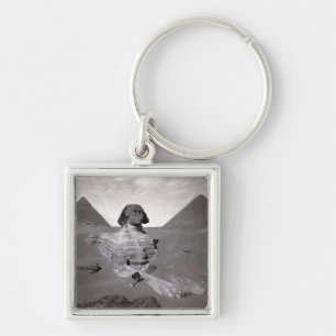 Great Sphinx of Giza Excavation with Pyramids Keychain