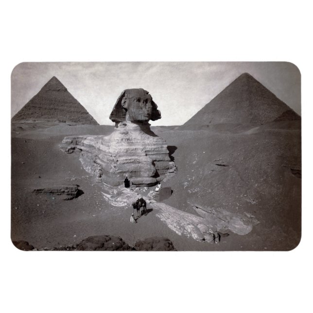 Great Sphinx of Giza Necropolis and Pyramids Magnet (Horizontal)