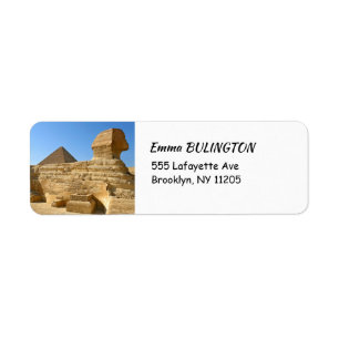 Great Sphinx of Giza with Khafre pyramid - Egypt