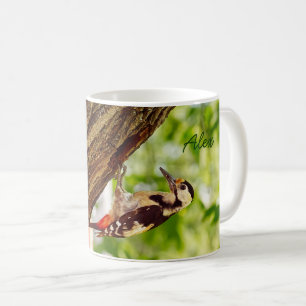 Great Spotted Woodpecker Avian Portrait Coffee Mug