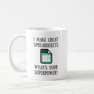 Great Spreadsheets Superpower Mug