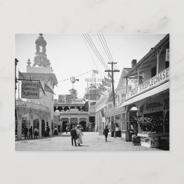 Great Steeplechase, Bowery, Coney Island 1903 Postcard (Front)