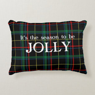 Great Tartan Plaid Tees The Season Christmas  Accent Pillow