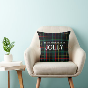 Great Tartan Plaid Tees The Season Christmas  Throw Pillow