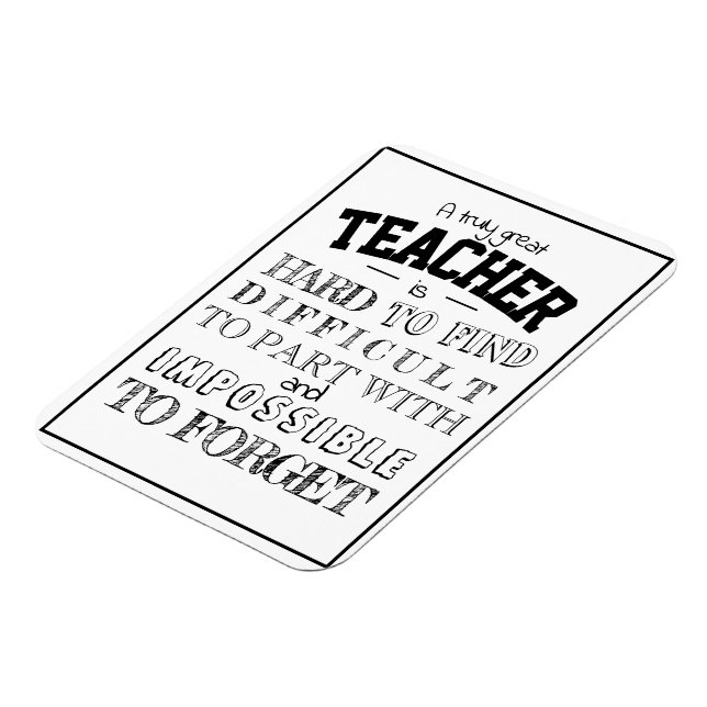 Great teacher Thank you Appreciation Gift for him Magnet (Left Side)