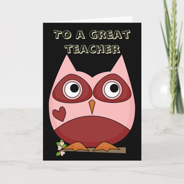 Great Teacher Thank You Card (Front)