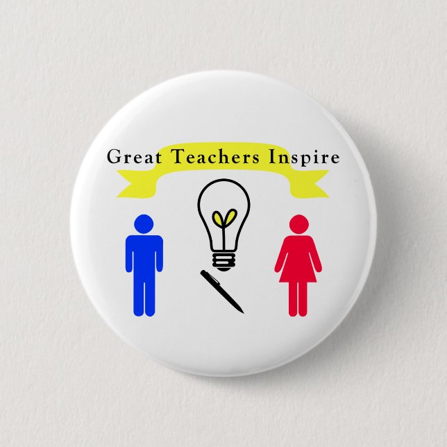 Great Teachers Inspire 2 Inch Round Button (Front)