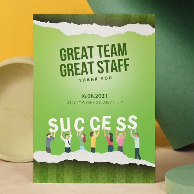 Great Team Great Staff Thank You Appreciation Invitation (Creator Uploaded)