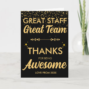 Great Team Great Staff Thank You Card   Employee 