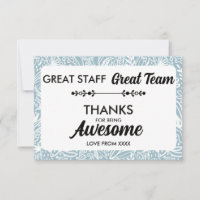 Great Team Great Staff Thank You Sign | Employee 