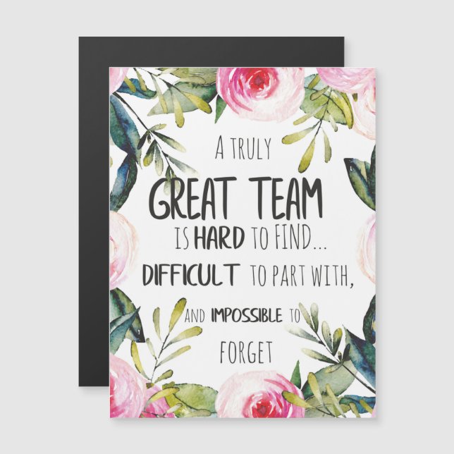 Great Team thank you gift Amazing team quote (Front/Back)