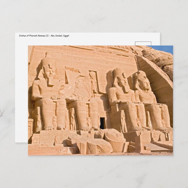 Great Temple of Abu Simbel - Ramses II - Egypt Postcard (Front/Back)