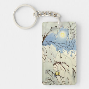 Great Tit - Theodor Severin Kittelsen Keychain