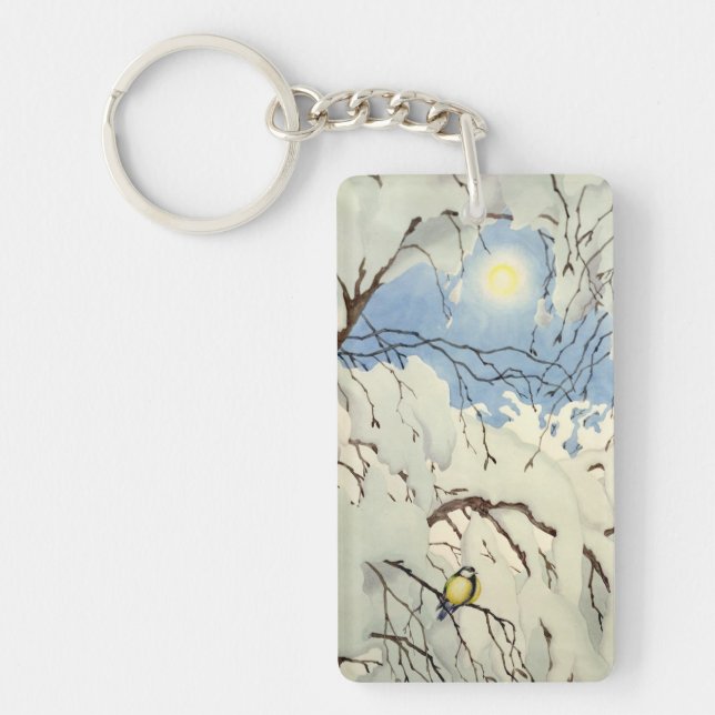 Great Tit - Theodor Severin Kittelsen Keychain (Front)