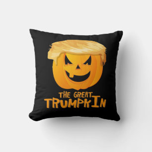 Great Trumpkin Funny Halloween Throw Pillow