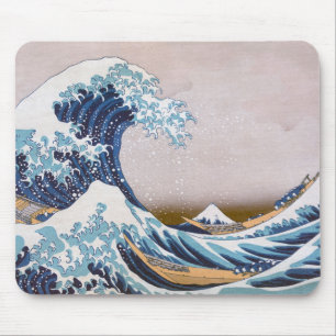 Great Tsunami Wave off Kanagawa Japan by Hokusai Mouse Pad