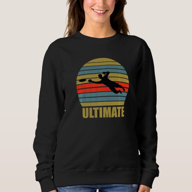 Great Ultimate Frisbee Player Flying Disc Sweatshirt (Front)