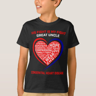 Great Uncle Chd Awareness Month Products Heart Dis T-Shirt