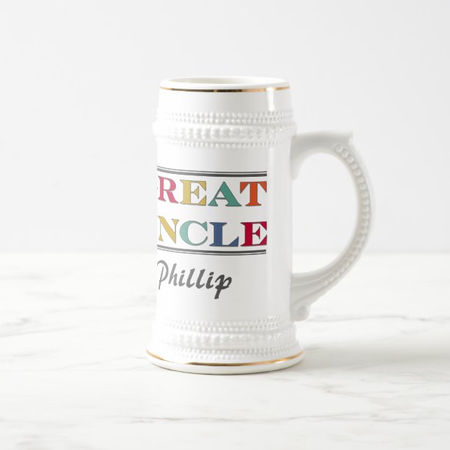 Great Uncle MidCentury Modern Beer Stein (Right)
