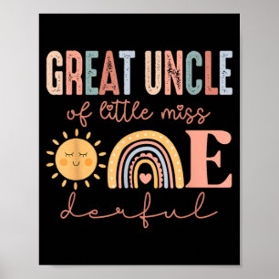 Great Uncle Of Little Wonderful 1st Birthday First Poster