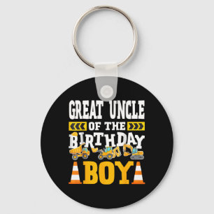 Great Uncle Of The Birthday Boy Excavator Keychain