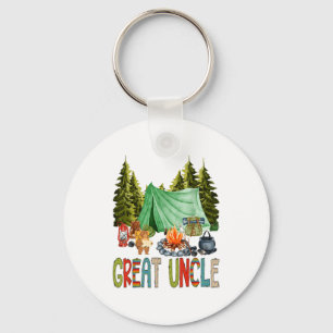 Great Uncle Of The Happy Camper 1st Birthday Bear  Keychain