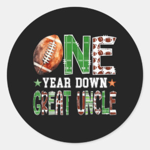 Great Uncle Of The One Year Old 1st Birthday Boy Classic Round Sticker