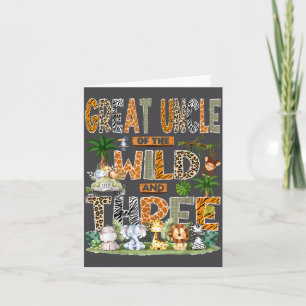 Great Uncle Of The Wild & Three 3rd Birthday S Card