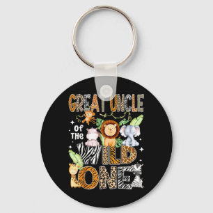 Great Uncle of The Wild One 1St Birthday Safari le Keychain