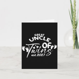 Great Uncle Of Twins Baby Shower 2027 Countdown Card