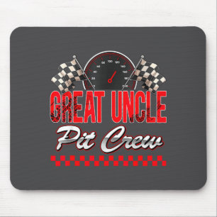 Great Uncle T Crew Race Car Birthday Boy Racing Fa Mouse Pad
