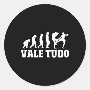Great Vale Tudo Evolution Design Mma Kickboxing Classic Round Sticker